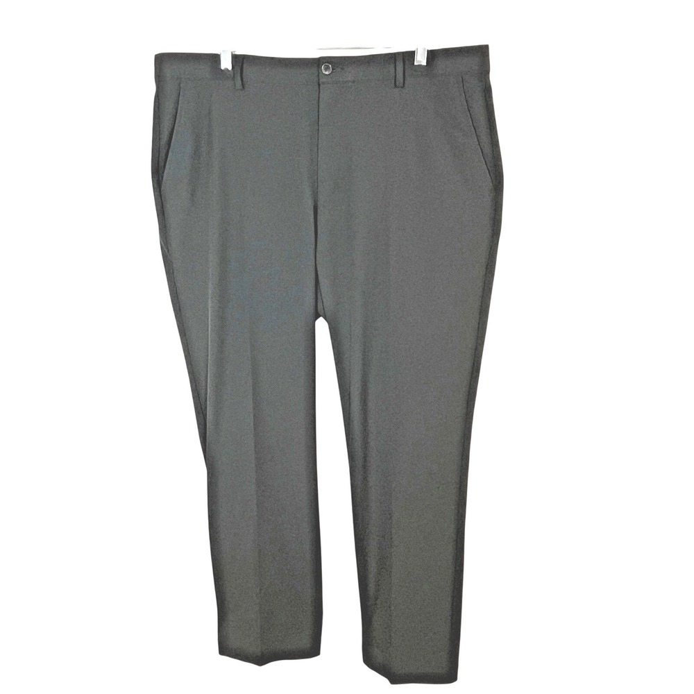 Greg Norman Men's 38x30 Dress Pants Black Stretch Poly Blend Slash Pockets